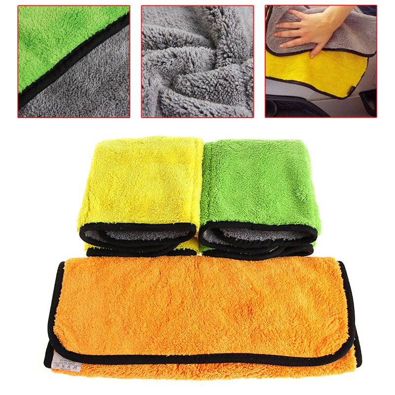 45x38cm Ʈ  ÷ ũ ȭ̹  پ ڵ Ŭ Ÿ   õ ο /45x38cm Ultra Thick Plush Microfiber Durable Car Cleaning Towel Buffing Cloths New